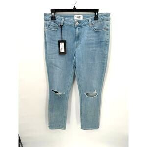 PAIGE DENIM NWT Brigitte Boyfriend Jean in Ratatouille Destructed // 29
